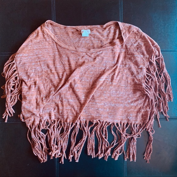 Brown Fringe Crop Top - Picture 1 of 1